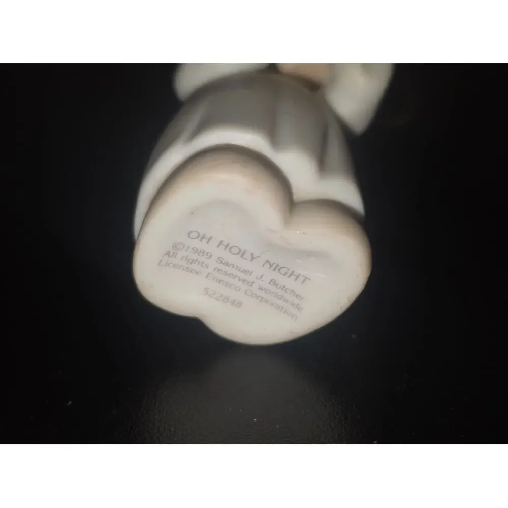 Precious Moments Oh Holy Night Angel Ornament 1989 Enesco 522848 With Box